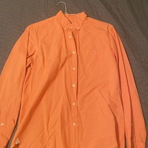 Like new checkered j.cew mens medium dress shirt (peach orange)